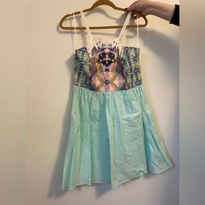 Geometric print mini dress, light worn, great condition